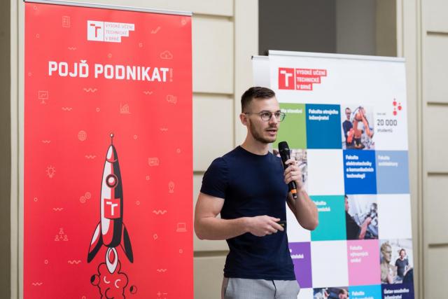 Jan Štancl z Fakulty podnikatelské zastupující projekt QubiCone byl v druhém ročníku Ceny podnikavosti bronzový | Autor: Jan Prokopius
